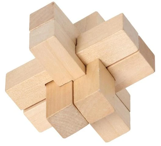 ŁAMIGŁÓWKA 3D DREWNIANA PUZZLE GRA LOGICZNA 4