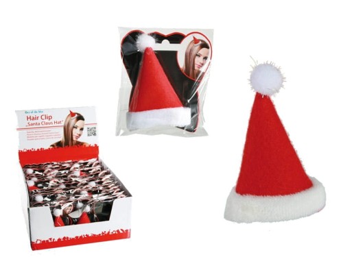 SPINKA DO WŁOSÓW CZAPKA MIKOŁAJA ŚWIĄTECZNA OZDOBA 2