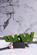 Świeca WoW XXL - limonkowa perła Dekoracyjna 2
