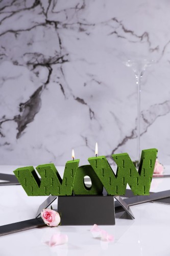 Świeca WoW XXL - limonkowa perła Dekoracyjna 2