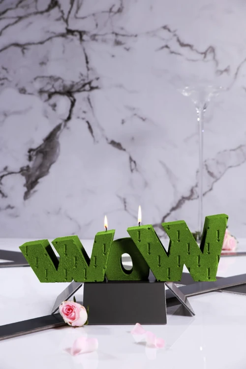 Świeca WoW XXL - limonkowa perła Dekoracyjna 2