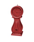 ŚWIECA ZEGAR VINTAGE XXL CZERWONY METALIK 3D DUŻA 1