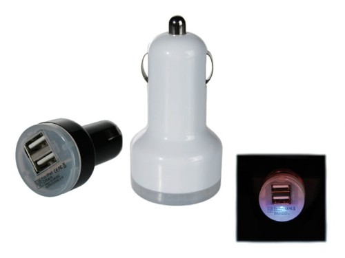 ŁADOWARKA SAMOCHODOWA USB UNIWERSALNA 2X PORT 1