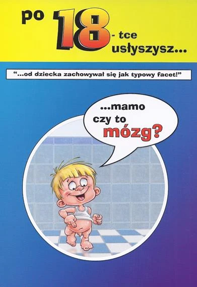 KARNET POCZTÓWKA URODZINOWA KOPERTĄ 18 URODZINY 3 1