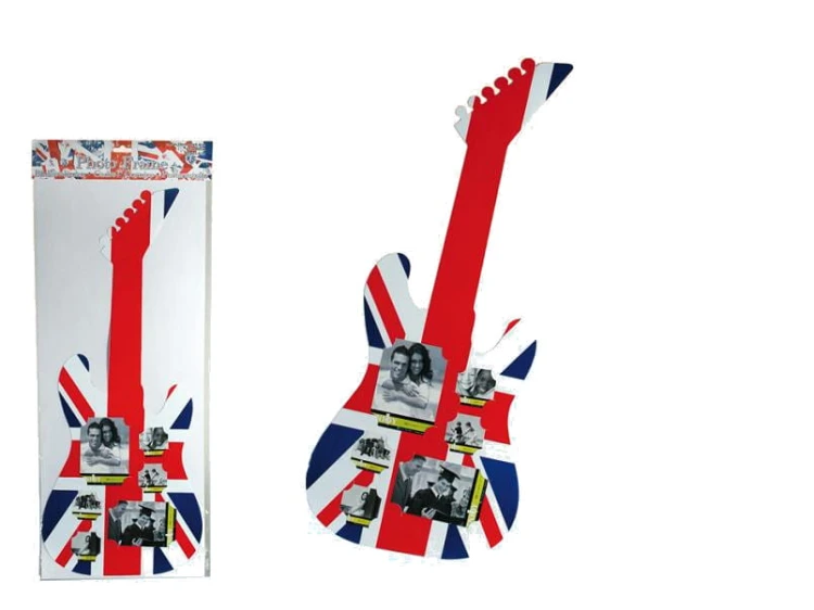 RAMKA PRZYKLEJANA ŚCIANĘ ZDJĘCIA GITARA FLAGA UK