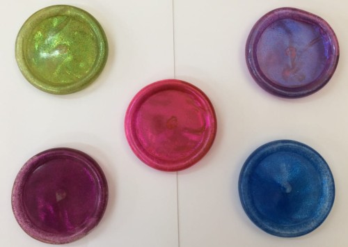 MYDELNICZKA ŻELOWA OKRĄGŁA BROKATEM GUMOWA DZIECI 2