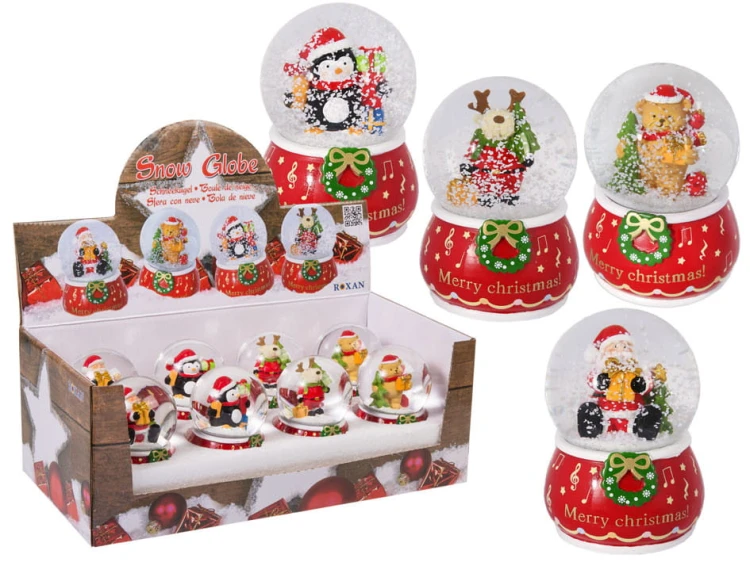 KULA ŚNIEŻNA ŚWIĄTECZNA MERRY CHRISTMAS Z PODSTAWKĄ 2