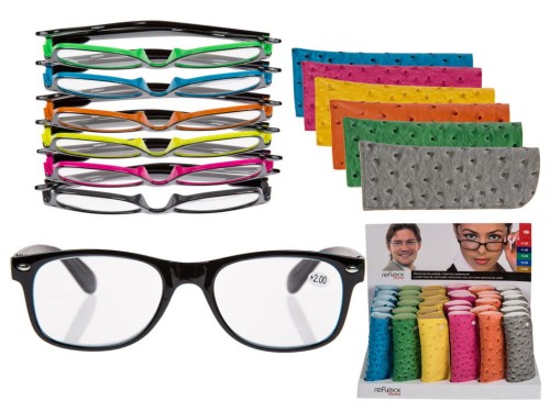 Okulary do czytania z etui neon Mix Kolorów Korekcyjne 2