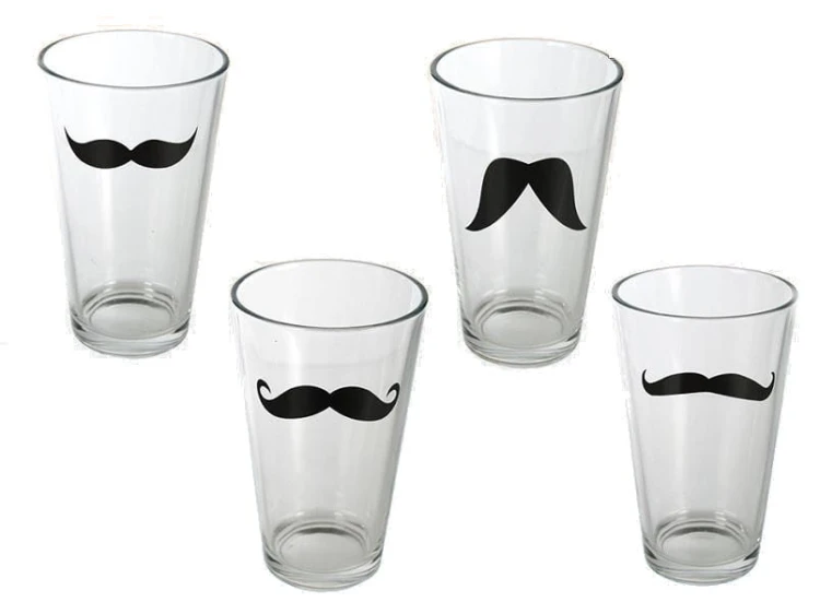 SZKLANKA Z WĄSAMI MR MUSTACHE MIX WZORÓW 2