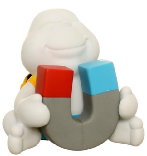 BIURKOWY GRUBASEK - BIAŁY PRZYBORNIK STOJAK MAGNES 1