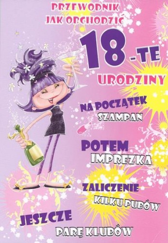 KARNET POCZTÓWKA KOPERTĄ 18 OSIEMNASTKA URODZINY URODZINOWA 1