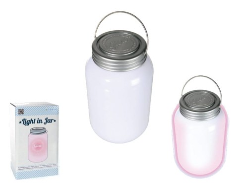 SŁOIK ZE ŚWIATŁEM LAMPKA LED NOCNA 3D DUŻY