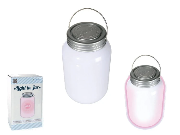 SŁOIK ZE ŚWIATŁEM LAMPKA LED NOCNA 3D DUŻY