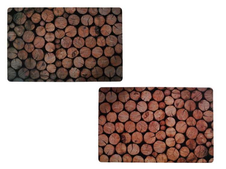 PODKŁADKA NA STÓŁ KŁODY DREWNO NACZYNIA MATA 2