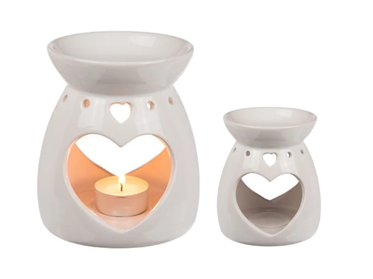 CERAMICZNY KOMINEK DO OLEJKÓW ZAPACHOWYCH Z SERDUSZKIEM 1