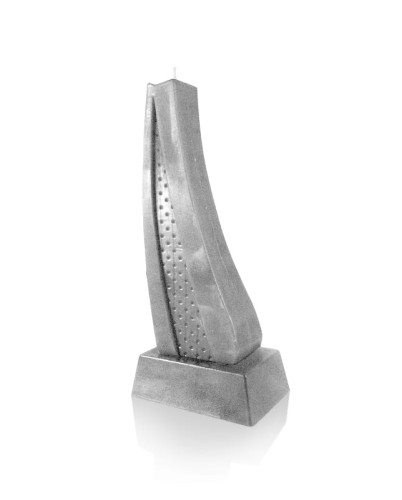 ŚWIECA ŻAGIEL XXL - SREBRNY ŚWIECZKA DEKORACYJNA 2