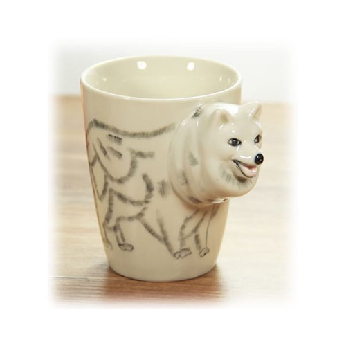 KUBEK PIESEK PIES 3D TRÓJWYMIAROWY RĘCZNIE MALOWANY