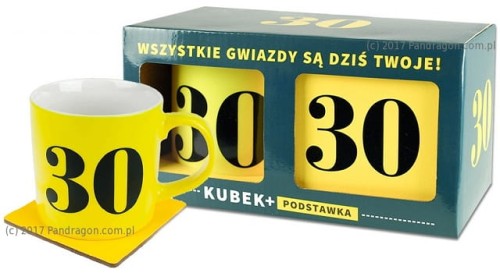 KUBEK NEON Z PODSTAWKĄ - 30 URODZINY ŻÓŁTY 350 ML .jpg