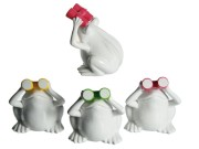 FIGURKA ŻABY Z LORNETKĄ CERAMICZNA ŻABKA ROPUCHA 2