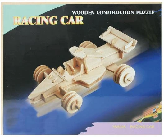 DREWNIANE PUZZLE 3D - SAMOCHÓD AUTO SPORTOWE DIY 4