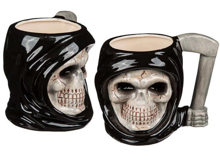 KUBEK ŚMIERĆ XL CZASZKA ŻNIWIARZ KOSA CZARNY 850ML CZACHA HALLOWEEN .jpg