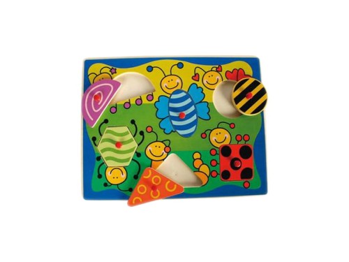 PUZZLE DZIECIĘCE DREWNIANE DZIECI KSZTAŁTY UKŁADANKA 1