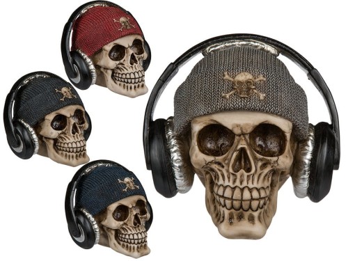 Skarbonka czaszka ze słuchawkami Mix Kolor Prezent 2