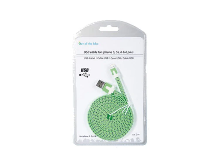 KABEL USB DO IPHONE 5, 5S, 6,6 PLUS 6+ 2M PLECIONY 1