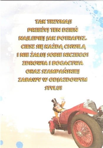 KARNET POCZTÓWKA URODZINOWA KOPERTĄ 70 URODZINY 2