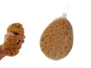 GĄBKA DO KĄPIELI POD PRYSZNIC BRĄZOWA MYJKA 1