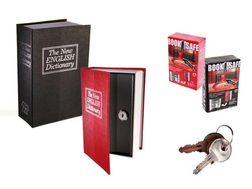 SKARBONKA SEJF SŁOWNIK KSIĄŻKA KLUCZYK KLUCZ METAL 2