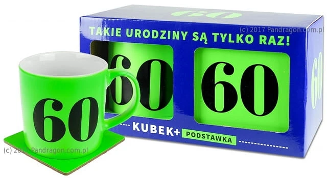 KUBEK NEON Z PODSTAWKĄ - 60 URODZINY ZIELONY 350ML .jpg