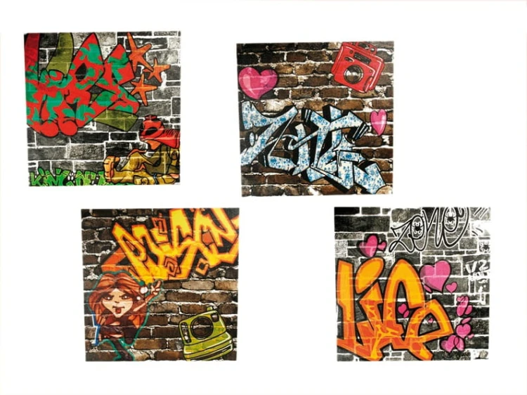 ZDJĘCIE NA PŁÓTNIE 50 X 50 CM GRAFFITI SPRAY OBRAZ 2