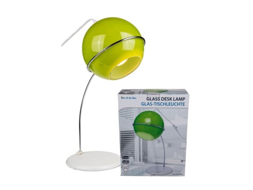 LAMPA NA BIURKO - SZKLANA KULA BIUROWA NOCNA RETRO 1