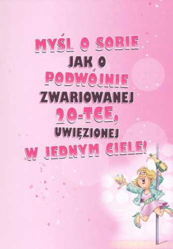 KARNET POCZTÓWKA URODZINOWA KOPERTĄ 40 URODZINY 1 2