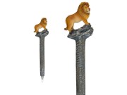 DŁUGOPIS DZIKIE ZWIERZĘTA  FIGURKĄ LEW ŻYRAFA SŁOŃ 1