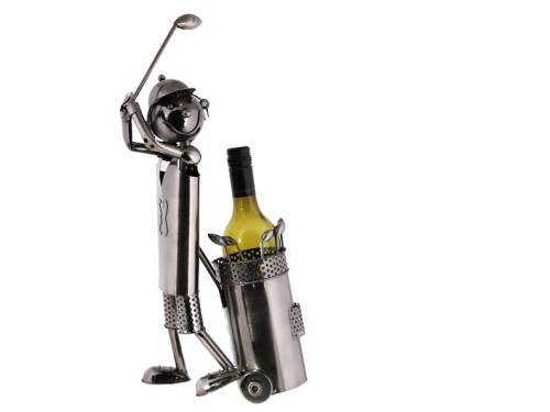 STOJAK NA WINO GOLFISTA METALOWY WÓDKĘ GOLF