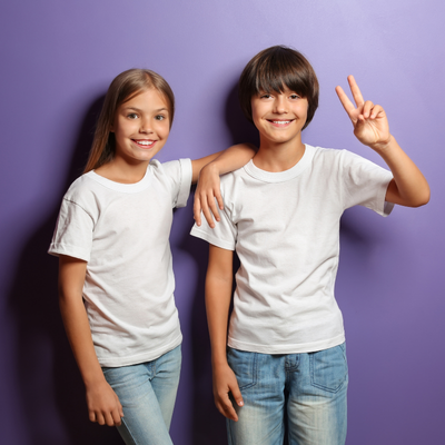 Dzieci chłopiec i dziewczynka