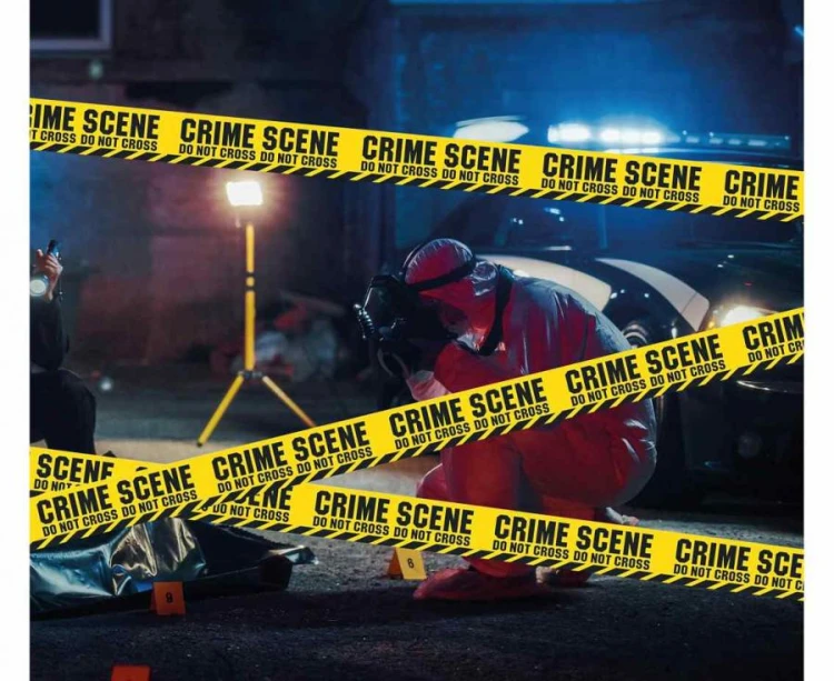 Taśma ostrzegawcza Crime Scene taśma dekoracyjna miejsce zbrodni dekoracja na Halloween